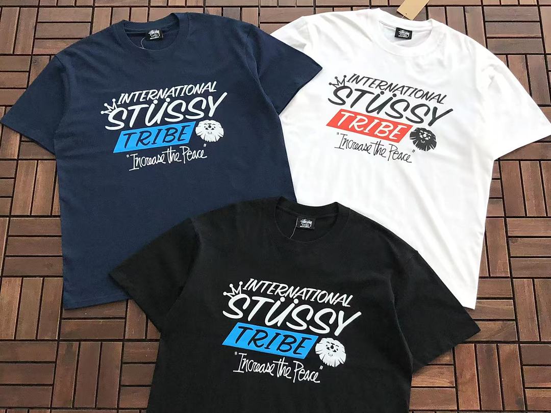 Navy Surf Graphic Stussy T-Shirt
