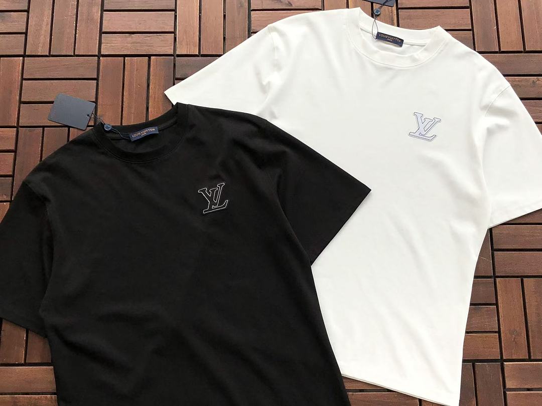 Black White Small Script Logo Lanvin T-Shirt