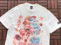 White Yellow Graphic Saint Michael T-Shirt