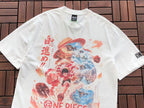 White Yellow Graphic Saint Michael T-Shirt