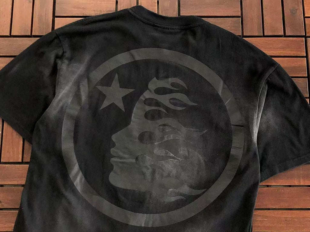 Black Tonal Flame Graphic Hellstar T-Shirt