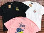 Pink Yellow Graphic Stussy T-Shirt