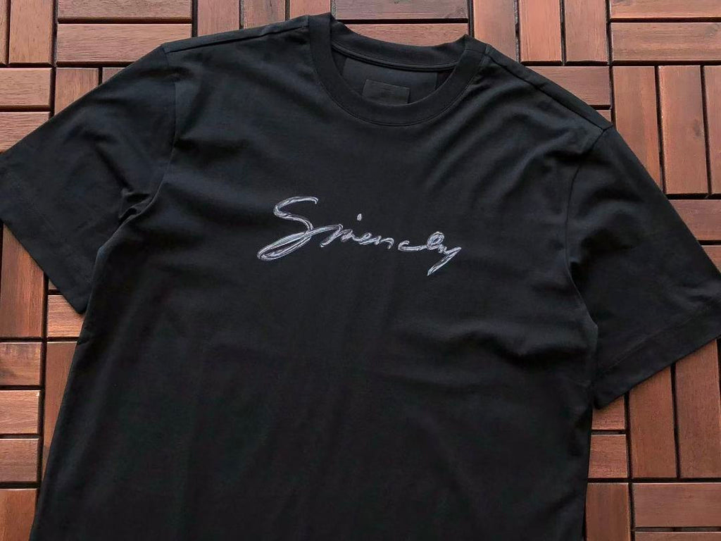 Black Script Logo Givenchy T-Shirt