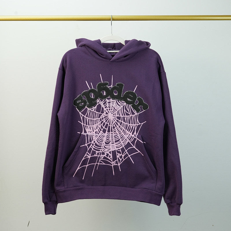 Sp5Der Web Hoodie Purple