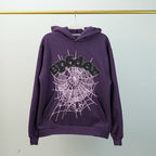 Sp5Der Web Hoodie Purple