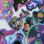 Holographic Vaporwave Aesthetic Sticker Pack Set