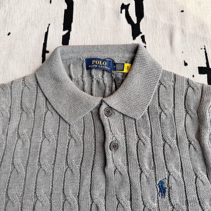 Polo Ralph Lauren Cable-Knit Polo Sweater - White