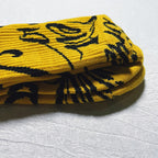 Tiger Print Crew Socks - Yellow/Black