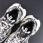 Balenciaga Track Sneaker - White/Black Logo Print