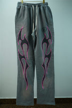Hellstar Grey Future Flame Sweatpants