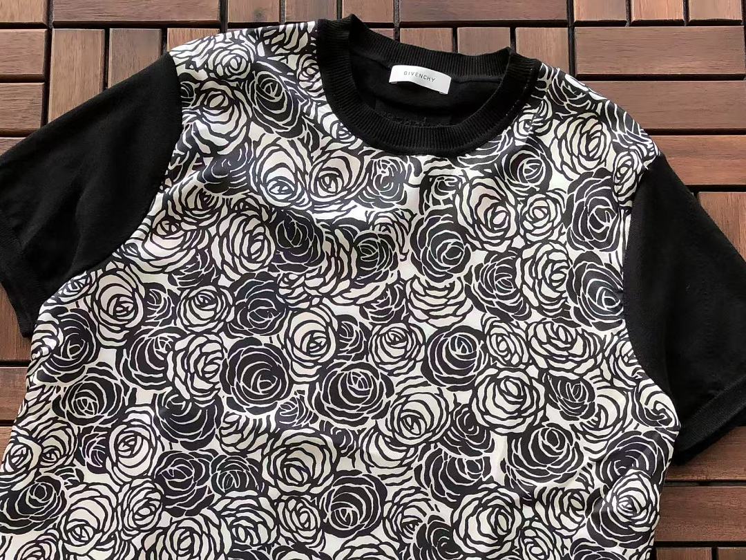 Black White Rose Graphic T-Shirt