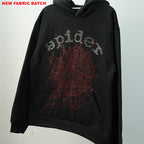 Sp5Der Rhinestone Logo Hoodie Black