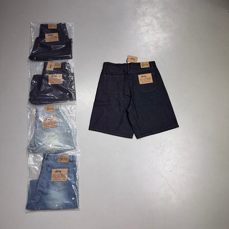 Stussy Denim Shorts - Wash Water Black Label