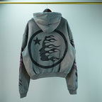 Hellstar Future Flame Hoodie Grey