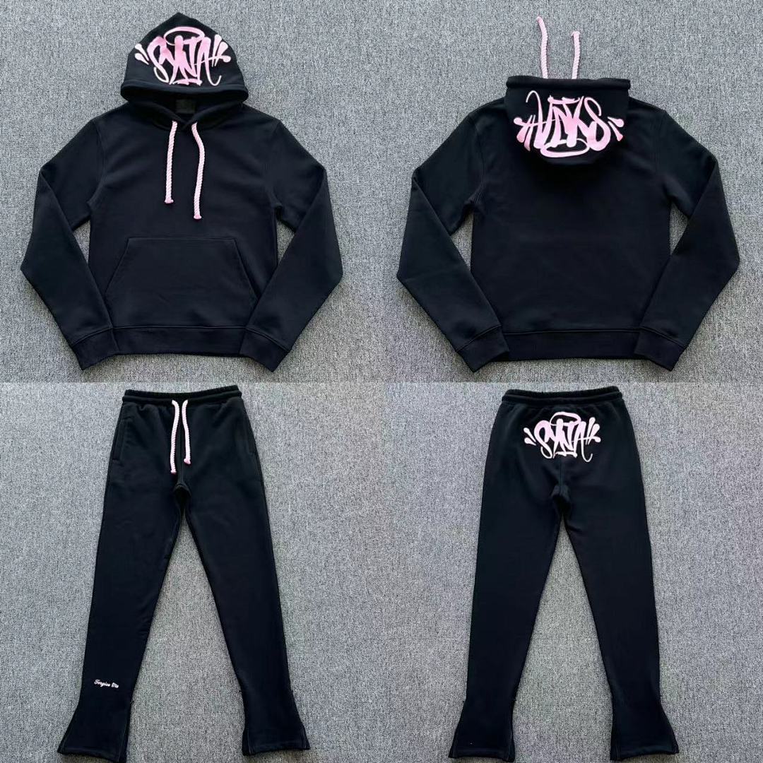 Hoodie Set Black Pink