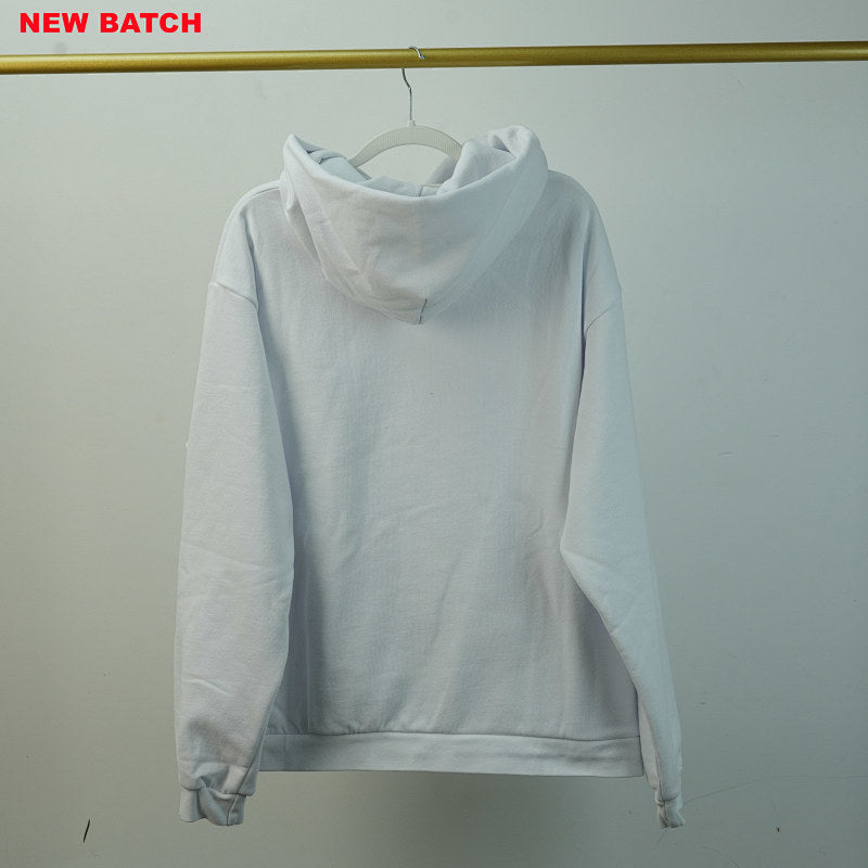 Sp5Der Rhinestone Logo Hoodie White