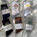 Hidden NY "H" Logo Crew Socks with Mountain Graphic Band