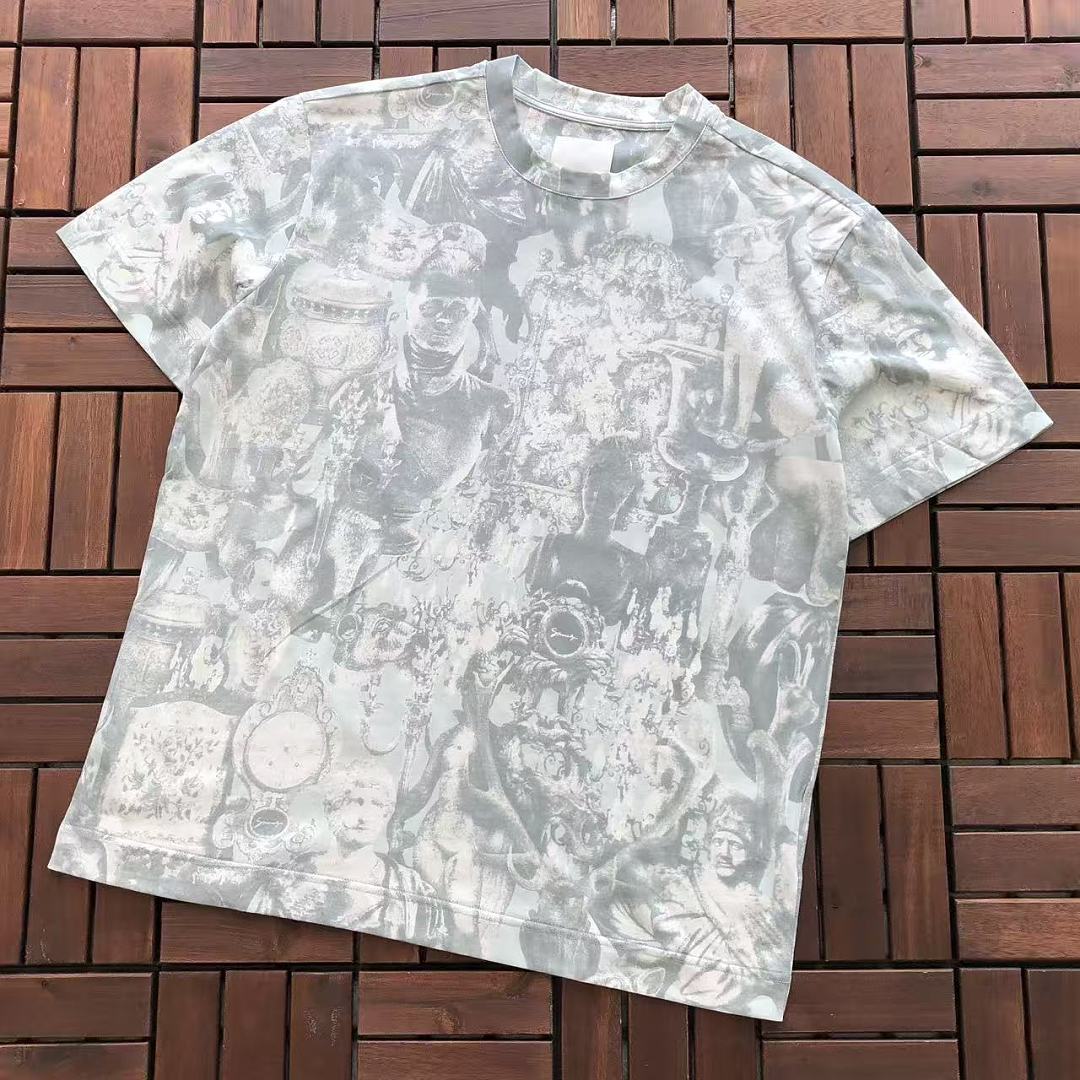 Grey Allover Print T-Shirt