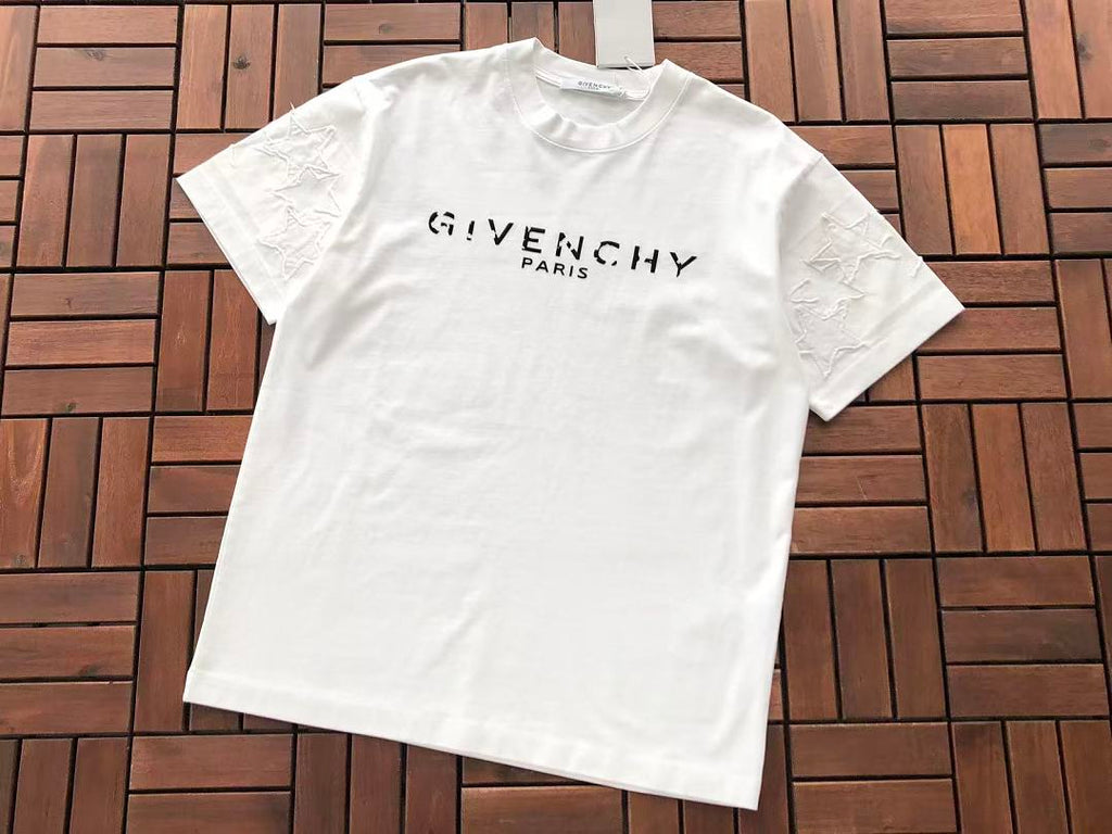White Silver Logo Givenchy T-Shirt