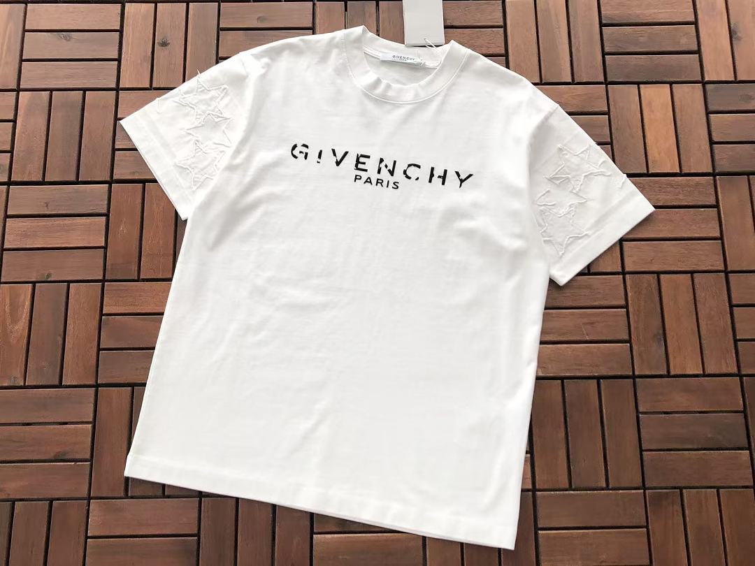 White Silver Logo Givenchy T-Shirt
