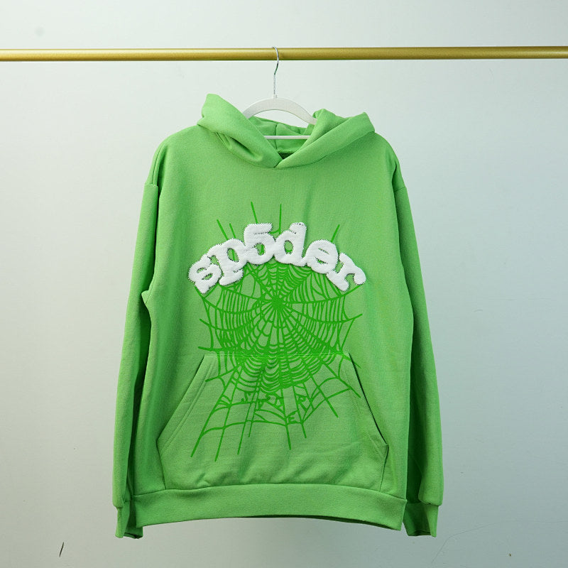 Sp5Der Web Hoodie Slime Green