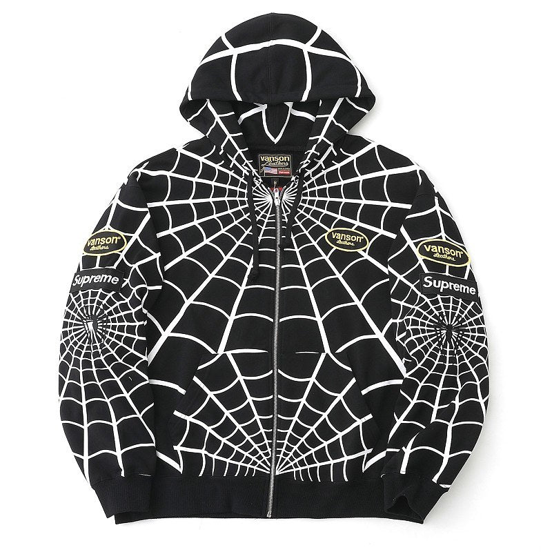 Supreme Vanson Spider Web Zip Hoodie