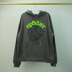 Sp5der Wait Web Hoodie Slate Grey
