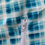 Mertra Zip Up - Blue Checkered