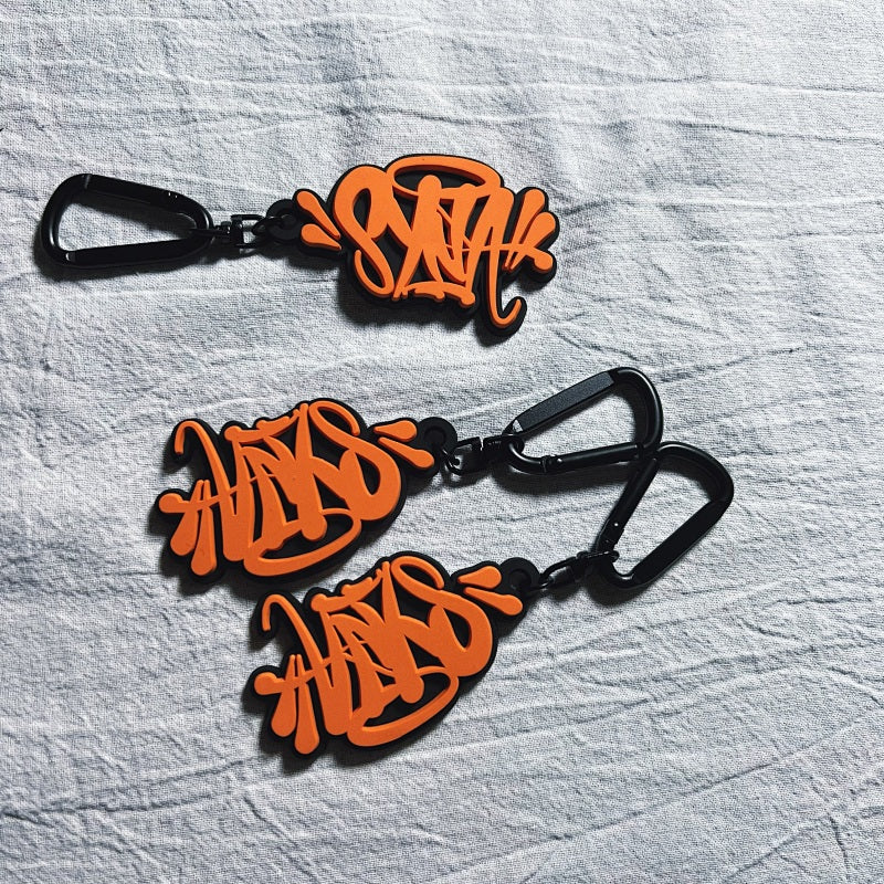Keychains/Bag Charms - Orange/Black
