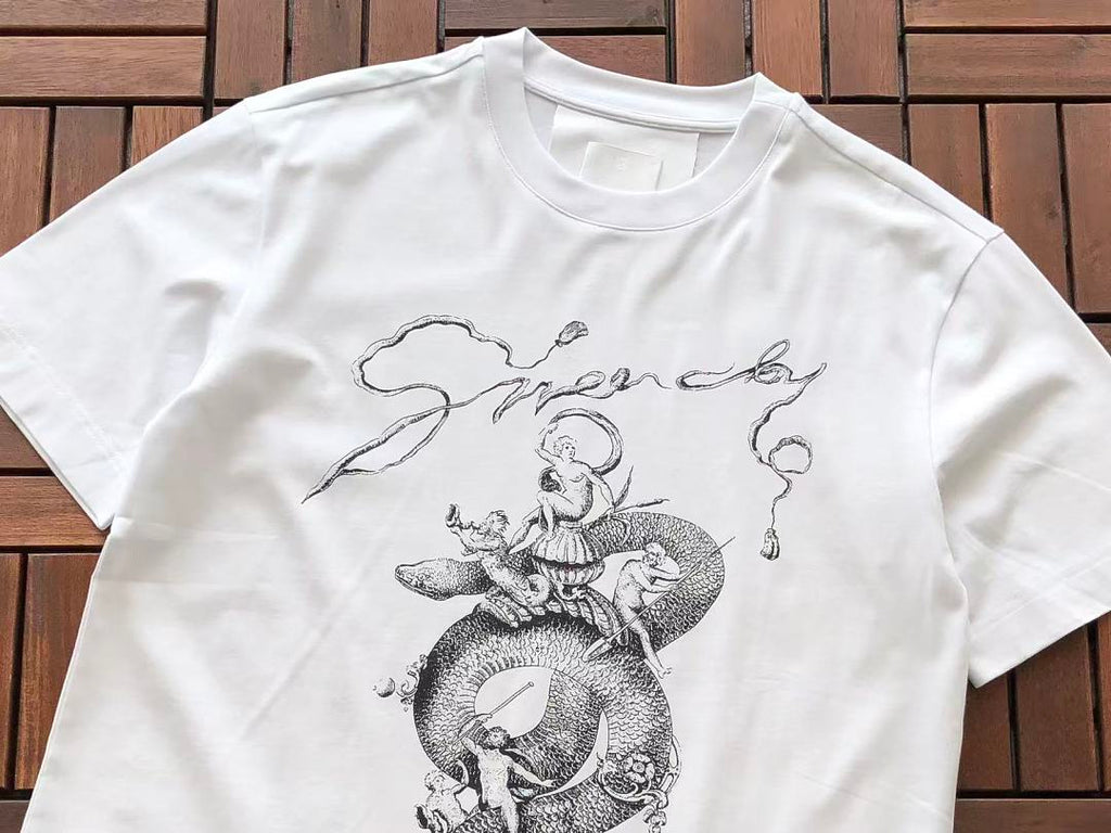 White Dragon Graphic T-Shirt