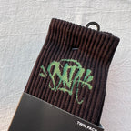 Graffiti Logo Crew Socks Twin Pack with Packaging