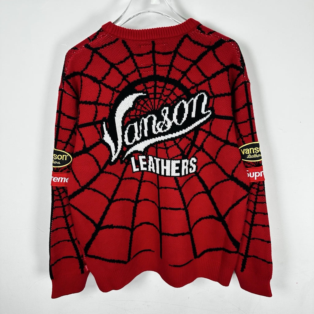 Supreme Vanson Spider Web Crewneck Sweater