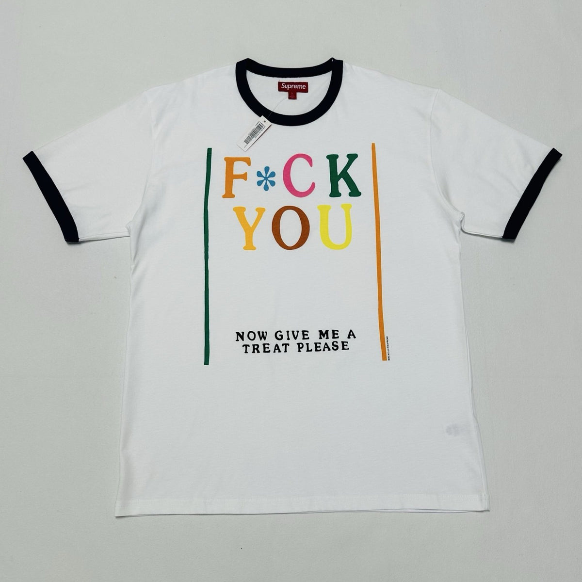 Supreme Multicolor Text Ringer T-Shirt