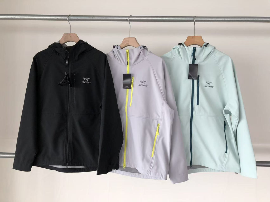 Arc'teryx Black White Mint Hooded Jacket