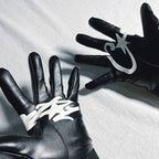 Nike Leather Gloves - Black/White/Blue