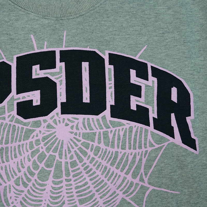 Sp5der Varsity Web Crewneck Heather Grey