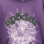 Sp5Der Web Hoodie Purple