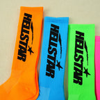 Hellstar Logo Socks （4 Pack） Neon
