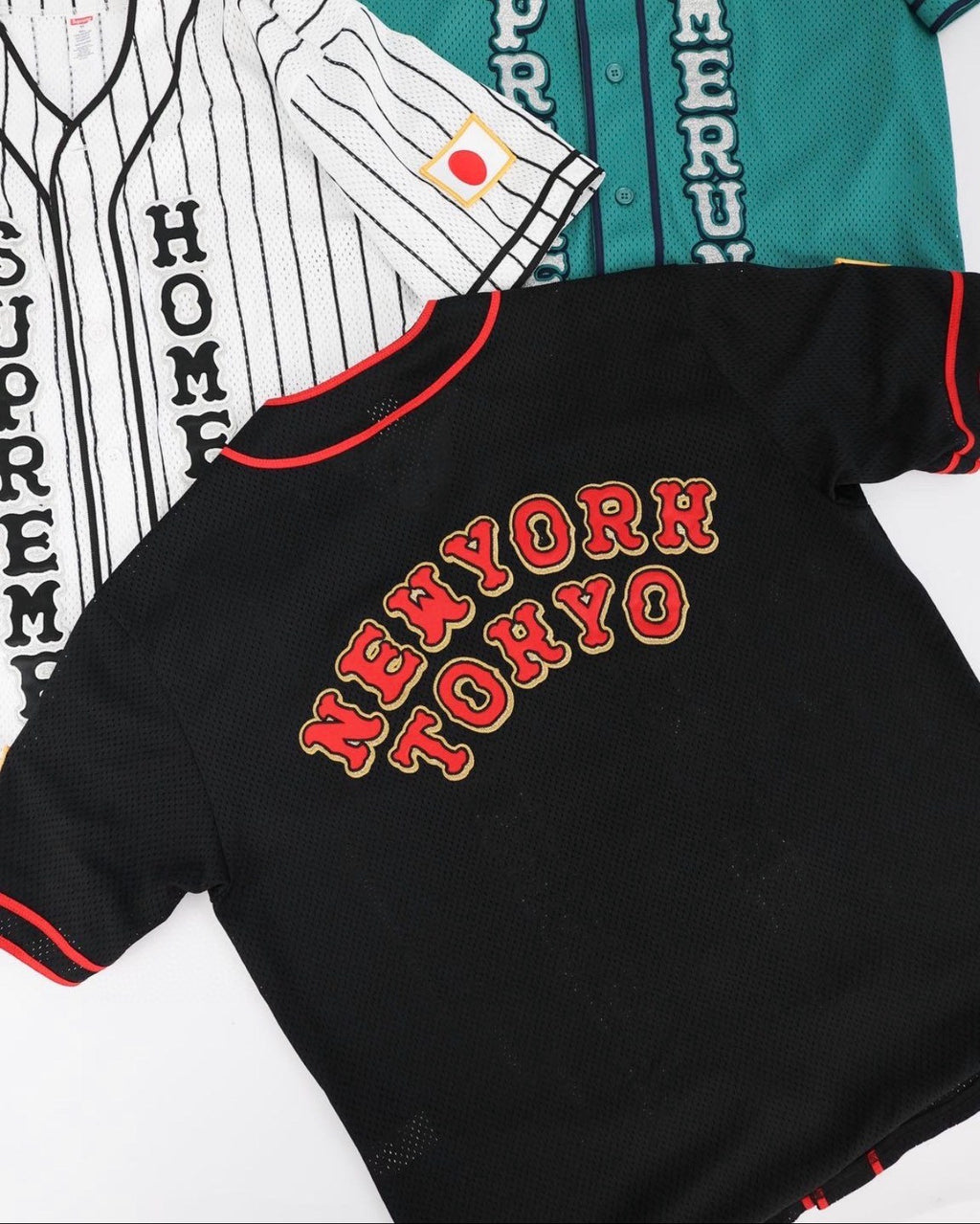 Supreme Berry Text Baseball Jersey