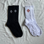 Casablanca Crew Socks - Black/White