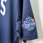 Supreme S Logo Mesh Baseball Jersey