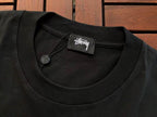 Black Flower Graphic Stussy T-Shirt