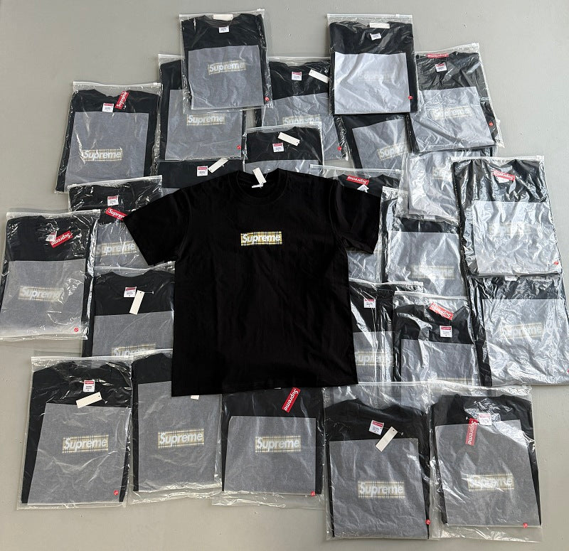 Supreme x Burberry Box Logo Tee - Black