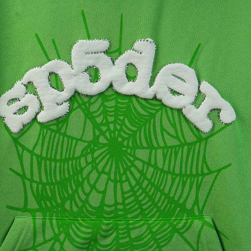 Sp5Der Web Hoodie Slime Green