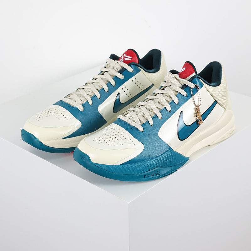 Nike Zoom Kobe 5 - Big Stage Away White/Dark Teal-University Red
