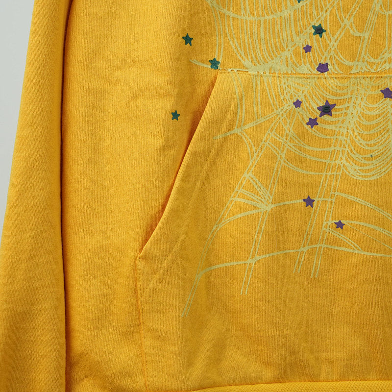 Sp5Der Logo Hoodie Yellow