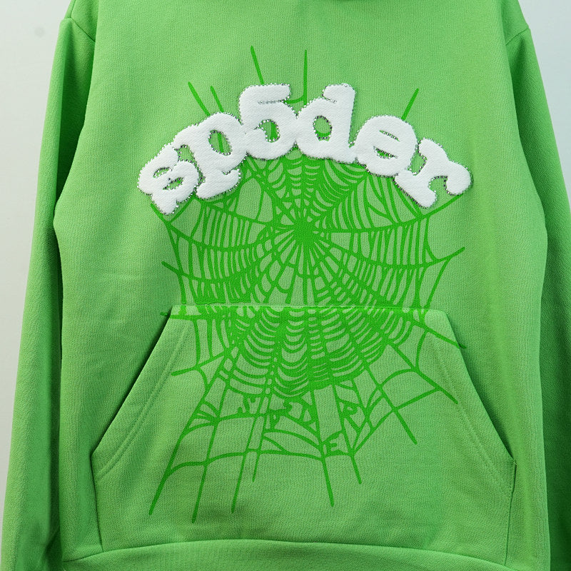 Sp5Der Web Hoodie Slime Green