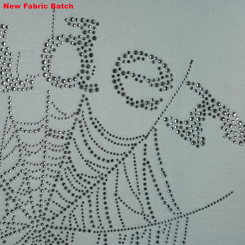 Sp5Der Rhinestone Logo Hoodie White