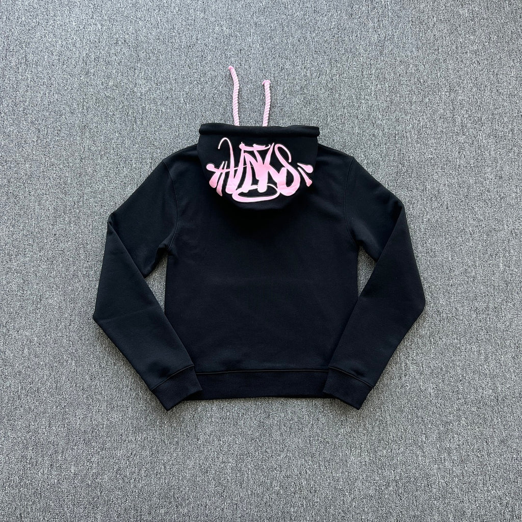 Hoodie Set Black Pink