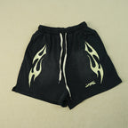 Hellstar Sports Flame Shorts Black